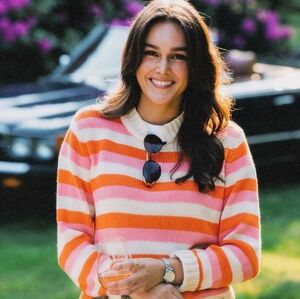 NWT Kiel James Patrick The Harwich Striped Sweater Medium Oversized Crewneck